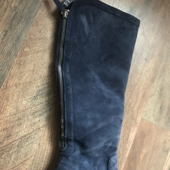 Blue suede boots - Picture 2 of 3